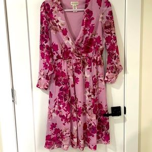Enfocus Studio Pink Floral Wrap Dress